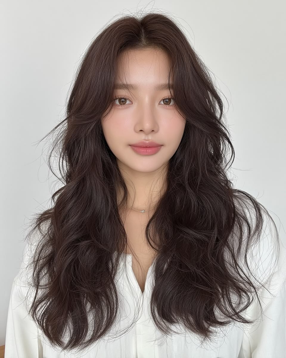 긴 머리 디지털펌 웨이브 — 부산 전포·서면 베이진 헤어 긴머리펌 (셋팅펌 · 디지털펌)