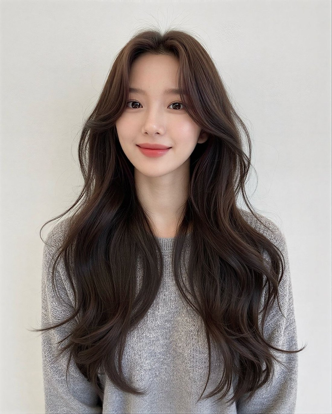 긴 머리 내추럴 웨이브 — 부산 전포·서면 베이진 헤어 펌